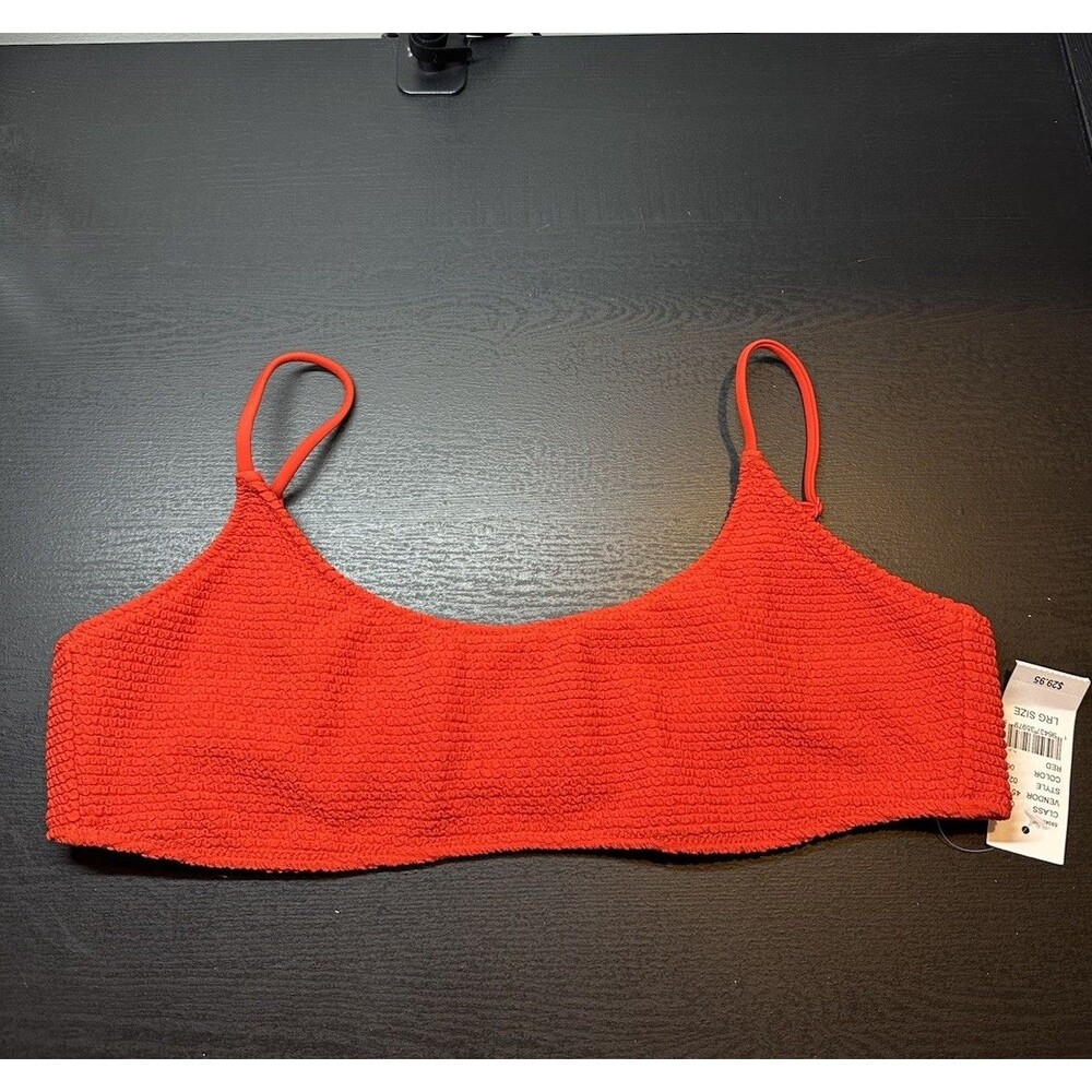 Pacsun Bikini Top Red Women’s L NWT #1360